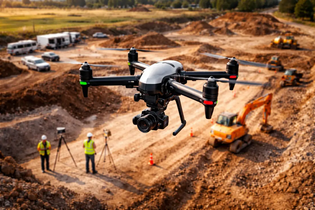 Drone surveys con drone e terreno