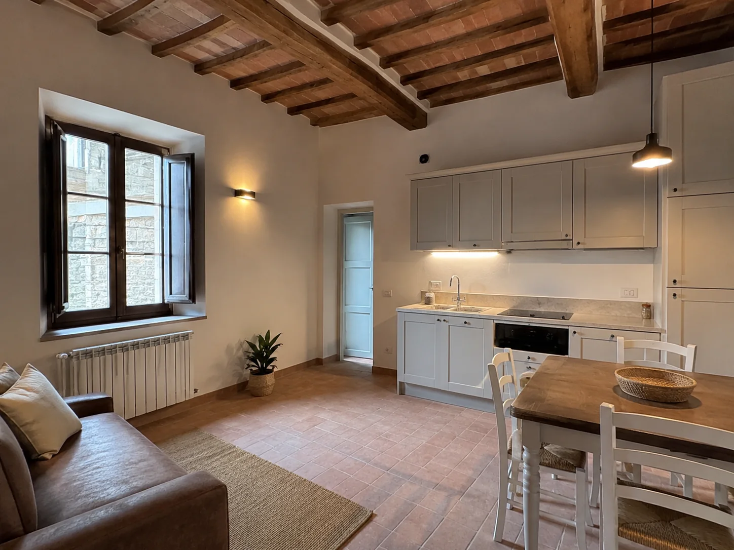 Nearly completed space with kitchen installed